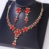 Bridal Necklace Set, Fashionable High-end Crystal Necklace, Earrings and Jewelry Two-piece Set