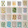 1PC Kitchen Printed Absorbent Dishcloth Cellulose Cleaning Cloths Wet Dry Household Rag Reusable