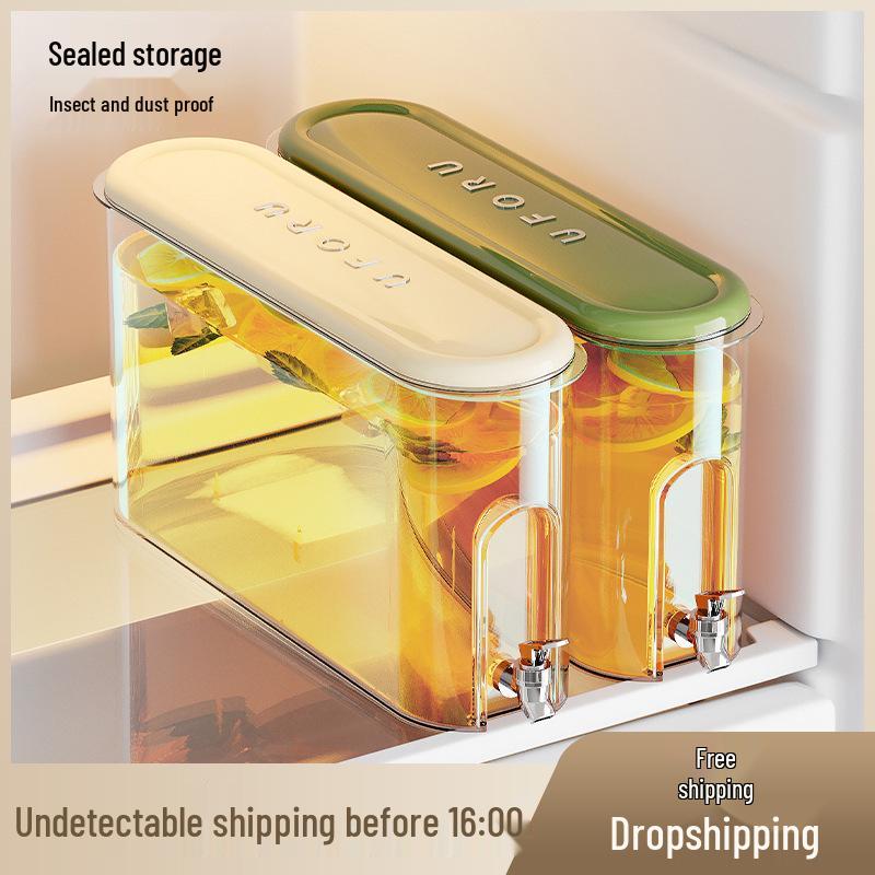 Compact High-Capacity Fridge Kettle with Faucet for Juice, Tea, or Cold Brew