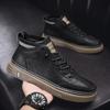 New Summer Men's Shoes for Spring Work Trends High-top Shoes Casual Leather Shoes Martin Boots Versatile Trendy Shoes