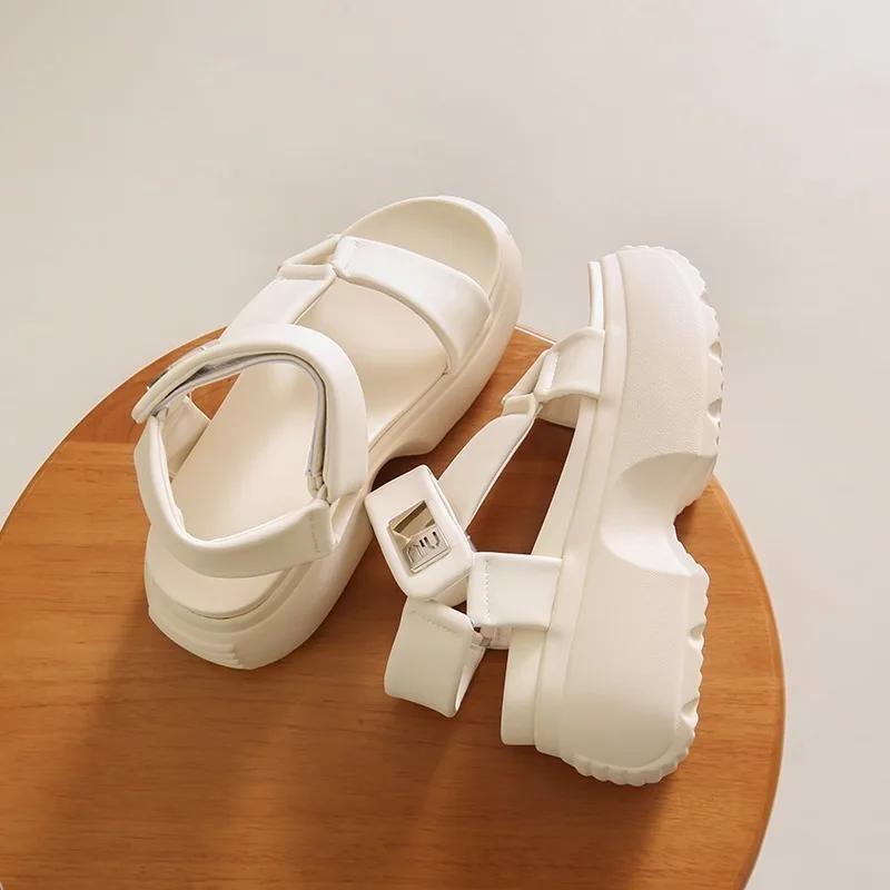 Fashion Summer Women's Sandals Fashion Thick Soled Roman Women Shoes New Casual Lady Anti-Slip Ladies Shoes Wedge Heels Platform Sandals