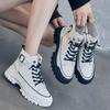 Autumn and Winter New Women's Shoes Platform Martin Short Boots Women's Trendy Versatile Casual High-top White Shoes Women