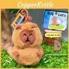 Plush Keychain Capybara With Cartoon Tortoise Design For Kids Collectors And