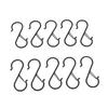 10Pcs S Shaped Hook Hanging Hooks Iron with Safety Buckle for Closet Kitchen Home