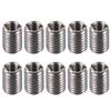 10Pcs Stainless Steel Threaded Insert 12mm Length Repair Nuts Smooth Thread Screw Sleeve