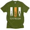 Proud Electrician T Shirt Pre-shrunk Cotton Tshirt Handsome Tee Short Sleeves Lineman Engineer Gift T-shirt Slim Fit Clothing