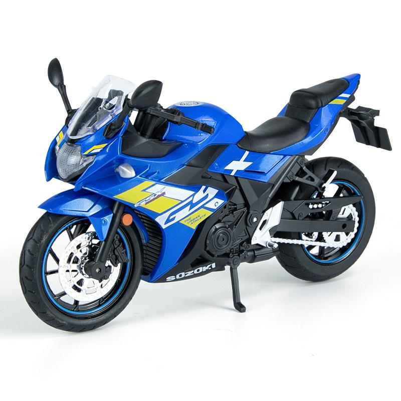 1/12 Scale Suzuki GSX-250R Metal Model Toy Alloy Diecast Motorcycle Simulation Toy with Light Sound Collection for Children Gift