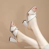 Fashion Open Toed High Heeled Sandals Womens 2025 Summer New Fashion High Heeled One-Word Drag Sexy Womens High-Heeled Women Shoes