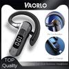 VAORLO LED Digital Display Ear-Hook Headphone With HD Microphone IPX7 Waterproof Earphones For Smartphones Sport Headset