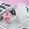 Handmade Silicone Middle Finger Mold for Creative Plaster and Cake Decorations