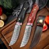 Damascus Pattern Boning Knife Kitchen Utility Knife Stainless Steel Cleaver Barbecue Fishing Meat Cutting Tools