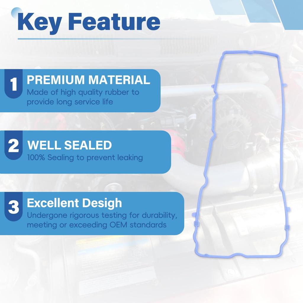 VS50805R Комплект прокладок клапанной крышки, Совместим с Dodge 2011- Avenger Challenger Durango Caravan Journey Ram ProMaster 1500 2500 3500, Grand Cherokee