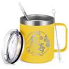 Livole 80th Birthday Celebration Perfect for Men and with Vacuum Stainless Steel and Keeps Hot or Perfect for or Alcohol Mug, Women, 350ml, Yellow,