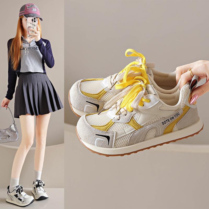 Versatile Summer Thin Forrest Gump Training Shoes Women's Thick-soled Breathable Mesh 2025 New Mesh Shoes Sports and Leisure Shoes