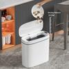 14L Automatic Trash Bin with Lid Intelligent Touchless Trash Can IPX5 Waterproof Electric Garbage Bin for Narrow Space Bathroom