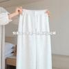 White Gray Casual Sweatpants Women's New Autumn High-waisted Wide-leg Sweatpants Lazy and Loose Pants