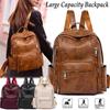 New Ladies Vintage Soft Leather Large Capacity Backpack Multi-pocket Leather Student Backpack Travel Rucksack