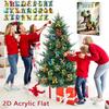 2025 Dinosaur Christmas Countdown Calendar Holiday Advent Calendar with Collectible Hanging Ornaments Dinosaur Letter Acrylic Flat Pendant Set