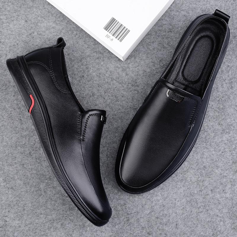 Fashion Leather Men Casual Shoes Slip On Formal Loafers Luxury Brand Comfortable Men Moccasins Italian Soft Male Driving Shoes