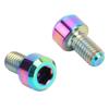 2pcs Bike Front Rear Derailleur Wheel Screws Colorful M5 9mm Titanium Alloy Bicycle Front Rear Derailleur Hanger Screws