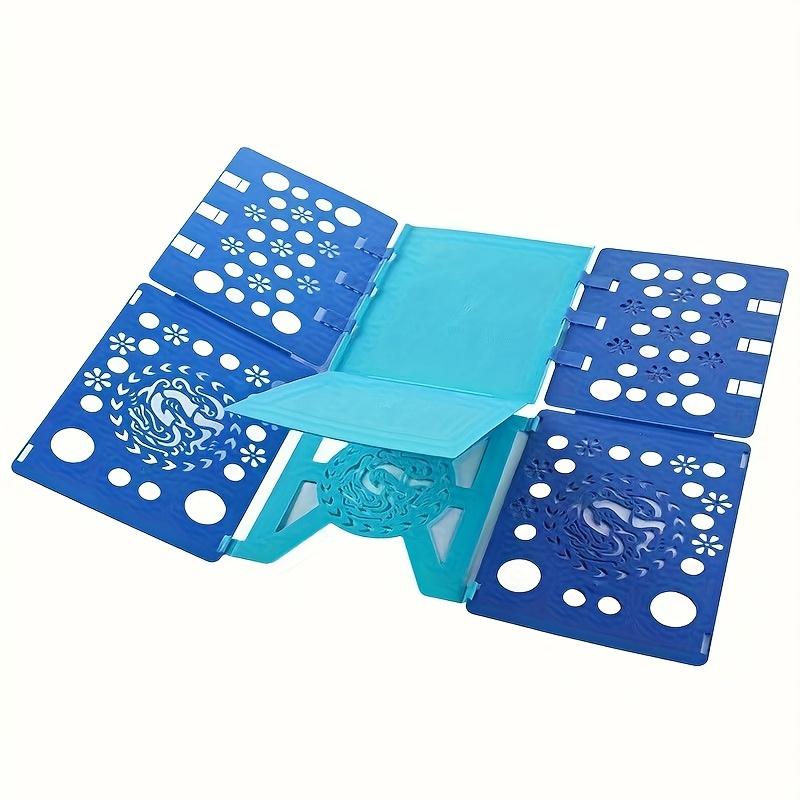 Durable Plastic Shirt Folding Board with 6 Colorful Laundry Folders - Ergonomic Design for Quick Drying, Space-Saving Clothes Organizer for Adults