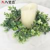 American Imitation Wreath Candle Ring Eucalyptus Leaf Eucalyptus Wreath Wedding Table Party Decoration Wreath