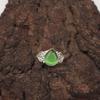 Natural Green Cat's Eye 925 Silver Mother Gift Elegant Stackable Ring Jewelry RR-46-38