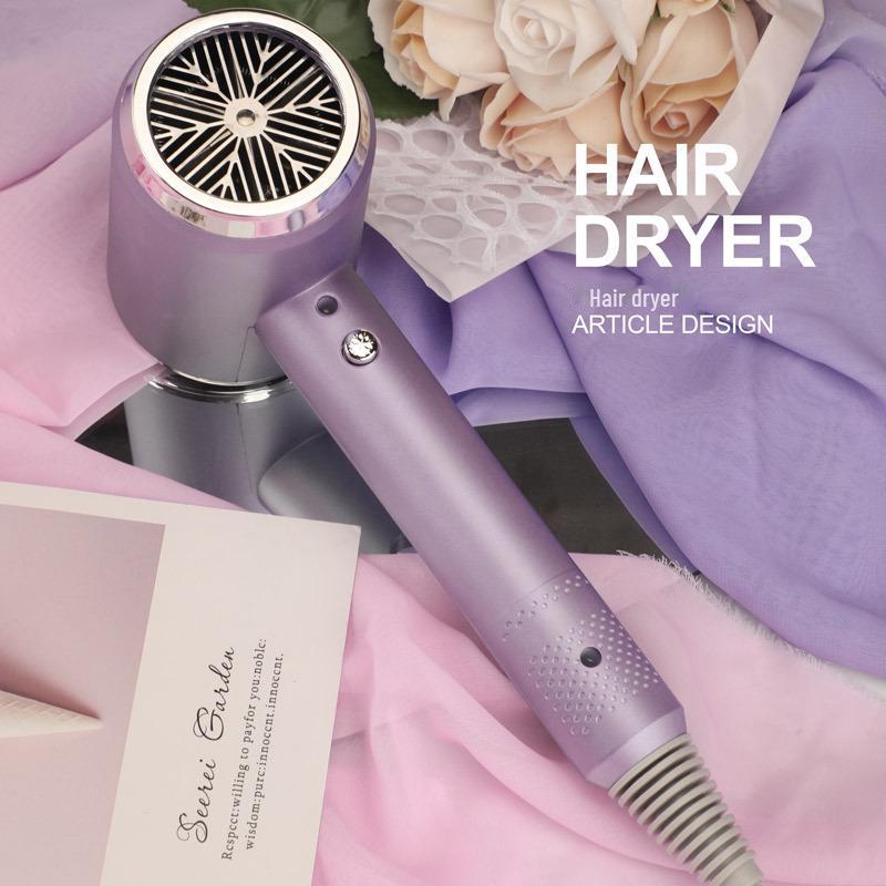 Gradient Color Hair Dryer with High Power, Blue Light, and Hot/Cold Settings