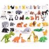 Yogo Duplo Compatible Block Animal Figures Jumbo Set [45 Types], Mixed Color