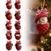 Forest Animal Acorn Ornaments Acrylic Cozy Forest Christmas Ornaments 2D Acrylic Knit Pine Cone Animal Hanging Decoration for Home Party Indoor Decor