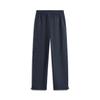 Li Ning Sports Lifestyle Series Solid Color Mid Waist Breathable Versatile Loose Straight Casual Pants Women Pants Deep-Blue AYKV540-3