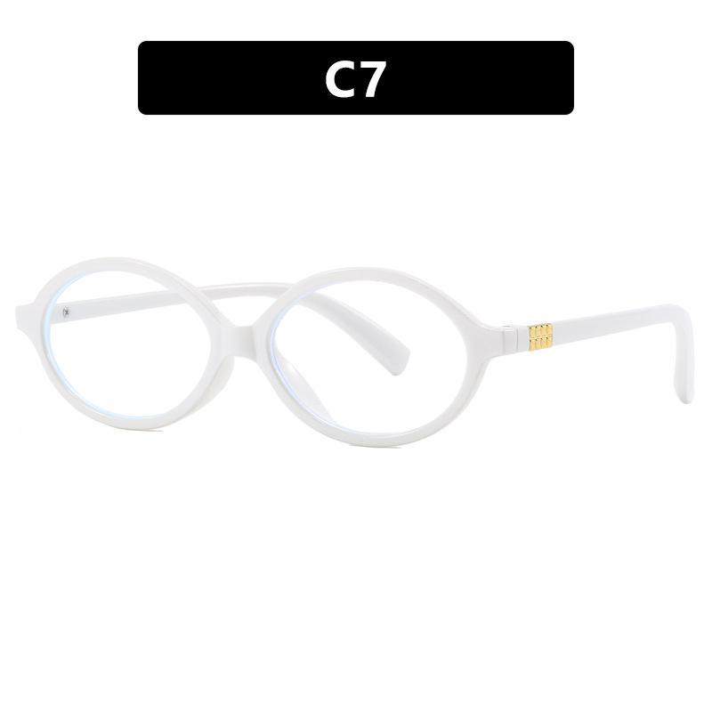 Nerd Glasses Frame Oval Small Frame Female Zhang Yuanying Same Plain Flat Glasses Anti-Blue Light Glasses Frame Tide
