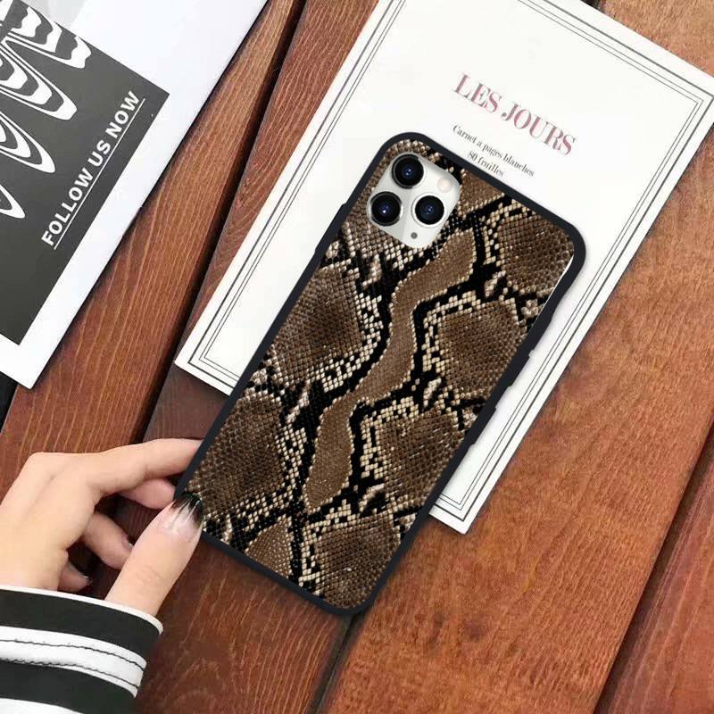 Snake Skin Print Animal Phone Case for iPhone 11 12 13 Pro XS MAX 8 7 6 6S Plus X 5S SE 2020 XR