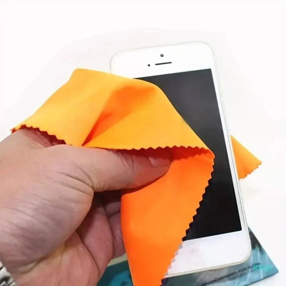 Random Color Cleaning Cloth Square Phone Screen Cleaning Wipes Soft Glasses Cleaner