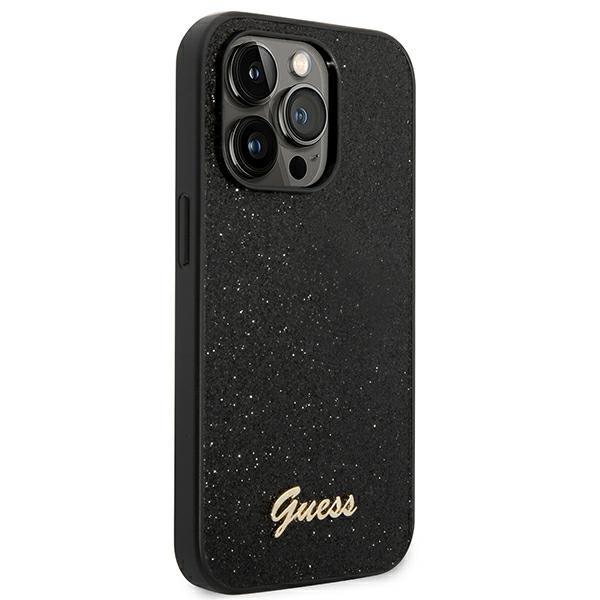 Guess Guhcp14Lhggshk Iphone 14 Pro 6,1 Czarny/Black Hard Case Glitter Script