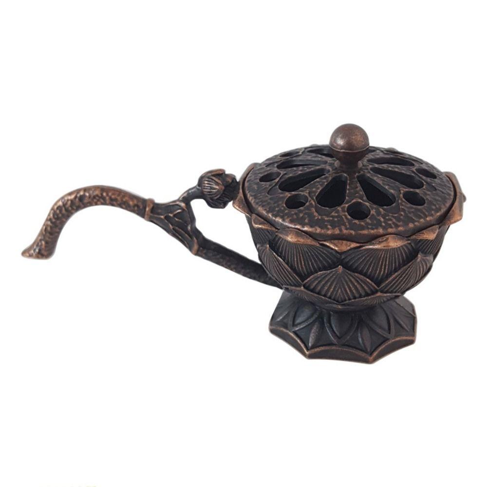 Retro Copper Incense Burner Zinc Zinc Alloy Metal Censer Room Decor Brass Incense Holder  Sandalwood