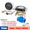 52mm Water Temperature Gauge 40-120 Celsius with Adaptor Joint Pipe Radiator 1/8NPT Sensor Car Racing Water Tank Level Indicator