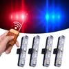 Car LED Light Strobe Red Blue Emergency Remote Wireless Control Flash Signal Fireman Beacon Warning Lamp