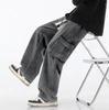 Autumn Men Cargo Jeans Baggy American High Street Y2K Pocket  Overalls Fashion Streetwear Vintage Wide Leg Pants