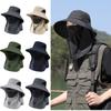 Leisure Face Covering Fishing Hat Sunscreen Mountaineering Hat New Sunshade Hat  Men's