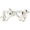 [I3991] - Silver 'Love' Earrings Silver (rhodium Plated) - 9x7 Mm