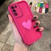 S 24 23 22 21 20 Cute 3D Love Heart Matte Case On Samsung Galaxy S24 S23 S22 S21 S20 FE Plus Ultra 5g Women Silicone Back Cover