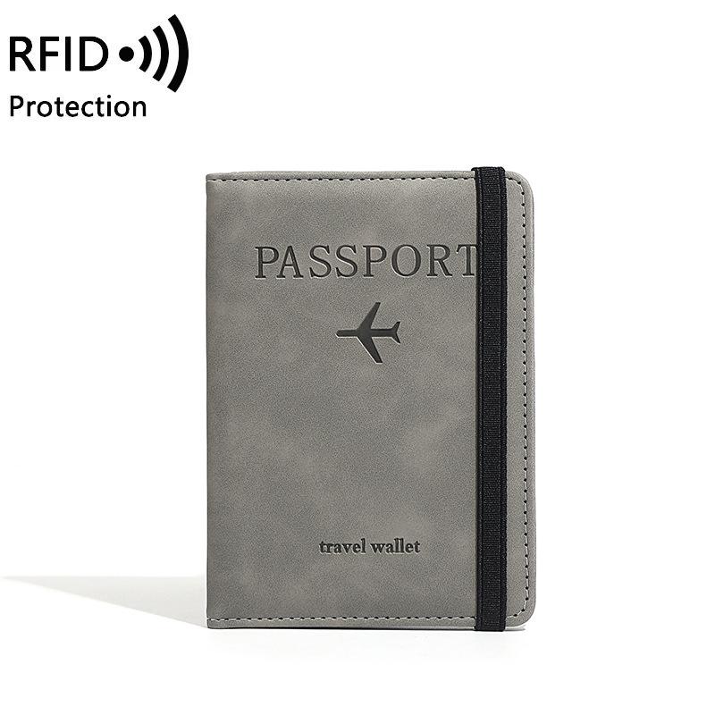 2024 RFID Anti-Theft Passport and Card Holder with Printed Ticket Pouch