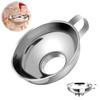 Wide Mouth Funnel with Handles Stainless Steel Kitchen Funnel Cup Jam Salad Dressing Hoppers Filter for Oil Coffee Wine Water
