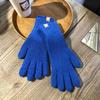 Solid Color Knitted Gloves Touchscreen Warm Mittens Casual Women Gloves  Outdoor Riding