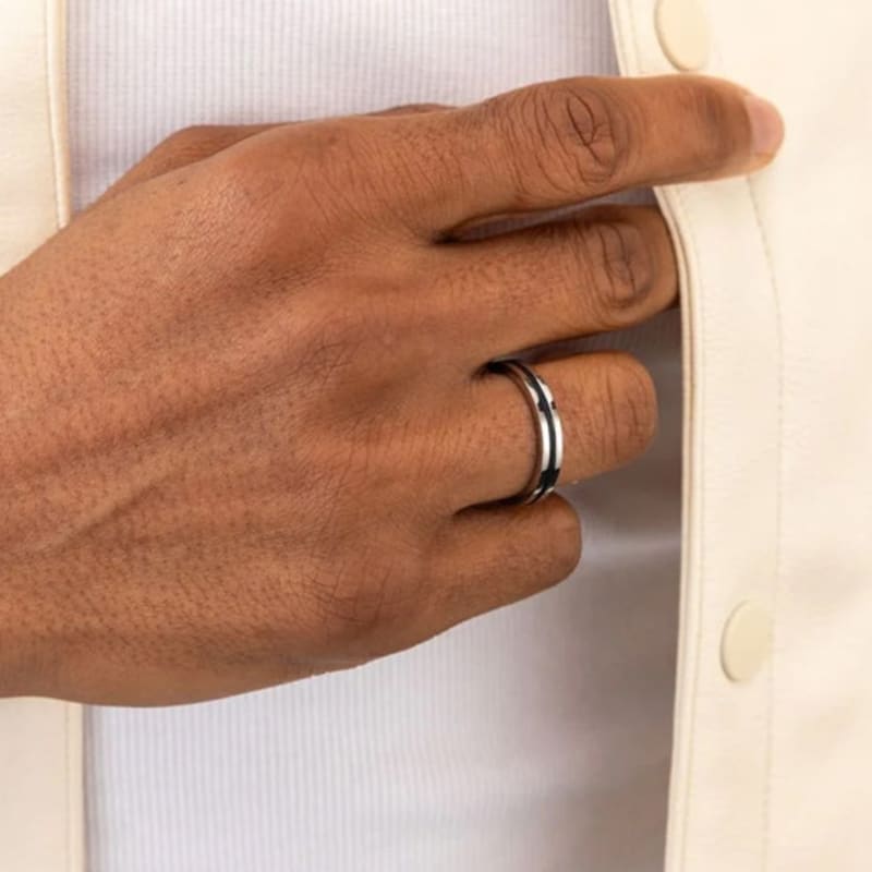 PIG & HEN Nabak 4 Ring - Navy X Silver