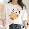 Cute Bear LOVE Unisex T Shirt Women Bubu Dudu Couple Tops Tee Summer Short Sleeve Tshirts Female Korean Casual Girl T-shirt Camisetas