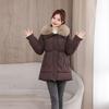 Winter Cotton-padded Clothes, New Large Fur-collared Cotton-padded Jackets, Waist-closed, Thin and Warm, Medium and Long Down Cotton-padded Clothes.