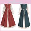 Renaissance The Medieval Lotus Long Sleeves Dresses Cosplay Costume Clothes