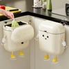 Kitchen Wastebasket Trash Can Recycle Bin Hanging Wall-mounted Toilet Paper Storage Bucket Lid Garbage Cube Litter Bins Dump